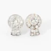 Boucles d'oreilles en diamants et platine