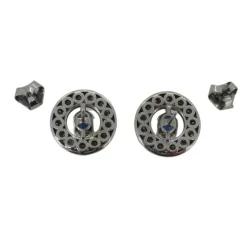 Boucles d'oreilles en diamant et saphir