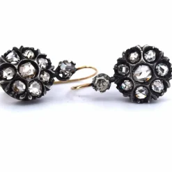 Boucles d'oreilles en diamant de l'époque victorienne