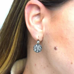 Boucles d'oreilles en diamant de l'époque victorienne