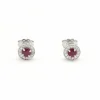 Boucles d'oreilles en or avec 0,63 rubis et diamants carat