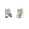 Boucles d'oreilles en or au design contemporain avec diamants