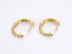 Boucles d'oreilles en or avec diamant noir