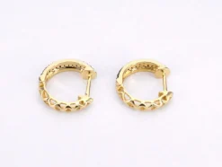 Boucles d'oreilles en or avec diamant noir