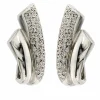 Boucles d'oreilles en or blanc, diamants naturels