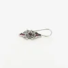 Boucles d'oreilles en or blanc diamants et rubis