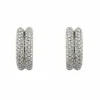 Boucles d'oreilles en or blanc avec diamants