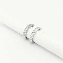 Boucles d'oreilles en or blanc et diamants
