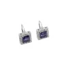 Boucles d'oreilles en or blanc avec améthystes