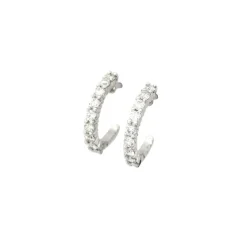 Boucles d'oreilles en or blanc et diamants