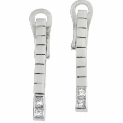 Boucles d'oreilles en or blanc, diamants naturels H/VVS, 0,42 ct