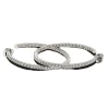 Boucles d'oreilles en or blanc, diamants naturels