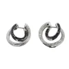 Boucles d'oreilles en or blanc, diamants naturels