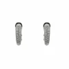 Boucles d'oreilles en or blanc avec diamants