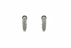 Boucles d'oreilles en or blanc avec diamants