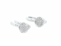 Boucles d'oreilles en or blanc avec diamants