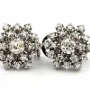 Boucles d'oreilles en or blanc avec diamants