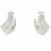 Boucles d'oreilles en or blanc avec 5 carats de diamants