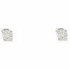 Boucles d'oreilles en or blanc avec diamants 0,19 ct