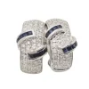 Boucles d'oreilles en or blanc, saphirs et diamants