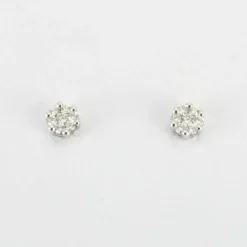 Boucles d'oreilles en Or blanc & diamants