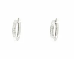 Boucles d'oreilles en or blanc avec diamants de 0,24 ct