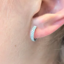 Boucles d'oreilles en or blanc et diamants
