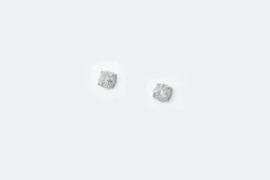 Boucles d'oreilles en or blanc et diamants