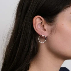 Boucles d'oreilles en Or blanc & diamants