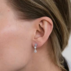 Boucles d'oreilles en Or blanc & diamants