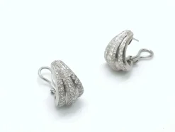 Boucles d'oreilles en or blanc et diamants
