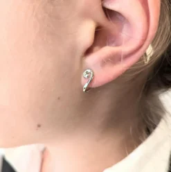 Boucles d'oreilles en or blanc et diamants