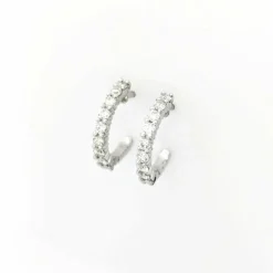 Boucles d'oreilles en or blanc et diamants