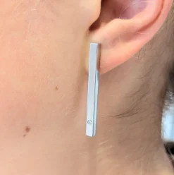 Boucles d'oreilles en or blanc et diamants