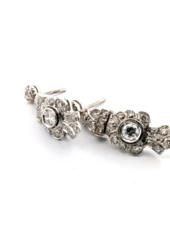 Boucles d'oreilles en or blanc et diamants