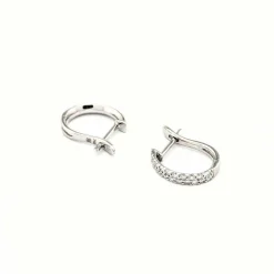 Boucles d'oreilles en or blanc et diamants