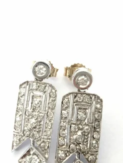 Boucles d'oreilles en or blanc et diamants
