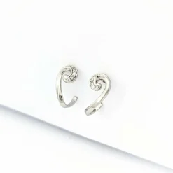 Boucles d'oreilles en or blanc et diamants