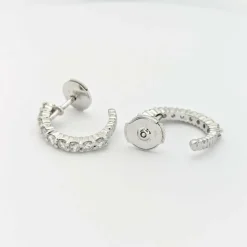 Boucles d'oreilles en or blanc et diamants
