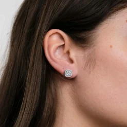 Boucles d'oreilles en Or blanc & diamants