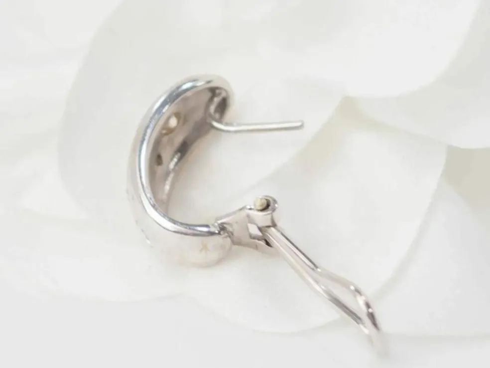 Boucles d'Oreilles En Or Blanc Et Diamants