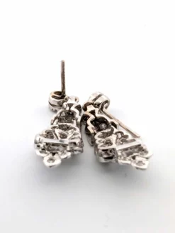 Boucles d'oreilles en or blanc et diamants