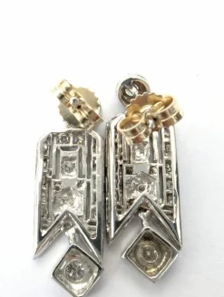 Boucles d'oreilles en or blanc et diamants
