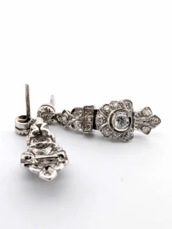 Boucles d'oreilles en or blanc et diamants