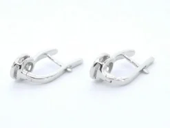 Boucles d'oreilles en or blanc avec diamants