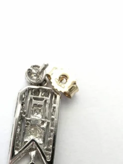 Boucles d'oreilles en or blanc et diamants