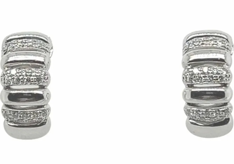 Boucles d'oreilles en or blanc avec diamants de 0,360 carat