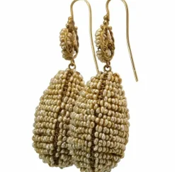 Boucles d'oreilles en or et perles anciennes