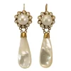 Boucles d'oreilles en or et perles anciennes
