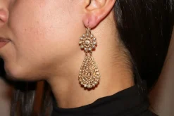 Boucles d'oreilles en or et perles anciennes